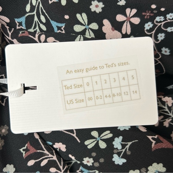 NWT‎ TED BAKER 70s Floral Halter Ruffle Neck Sleeveless Crop Wide Leg Jumpsuit 6 - Picture 14 of 16